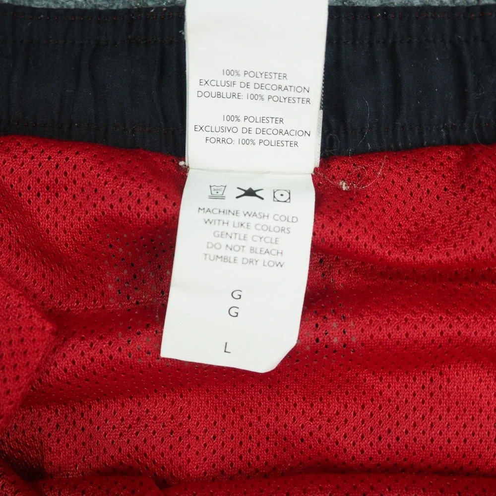 Nike Swim Shorts Mens Large Red Solid Mesh Lined Cargo Pocket Athletic Beach